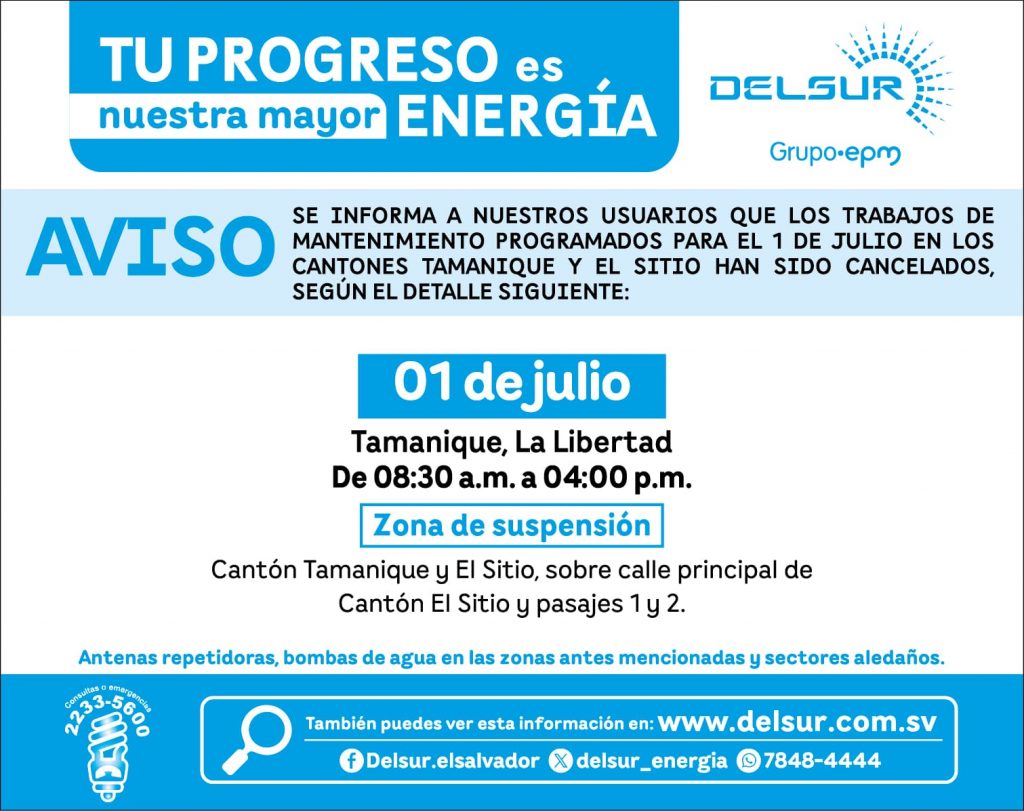 Aviso de cancelación de interrupción programada para el 1 de julio-La Prensa Gráfica (1)