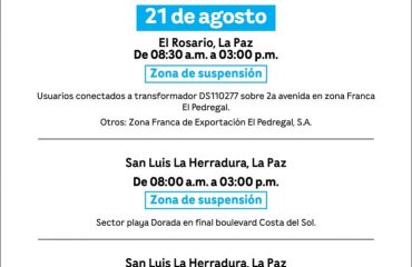 Aviso de interrupción extemporánea programada para el 21 de agosto-Diario El Salvador (1)
